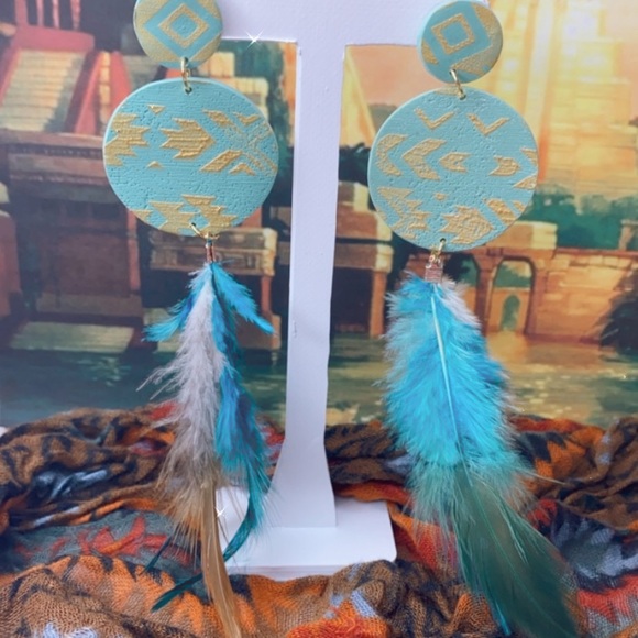 Polymer clay earrings - Picture 2 of 3